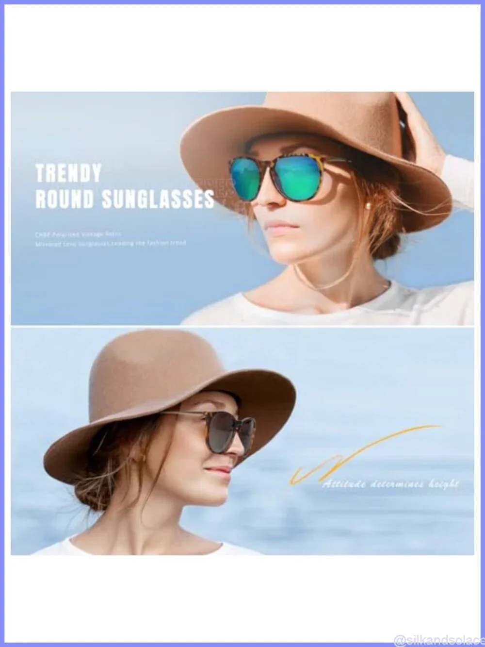 Polarized Round Retro Sunglasses UV400 TR90 Lightweight Unisex Unbranded